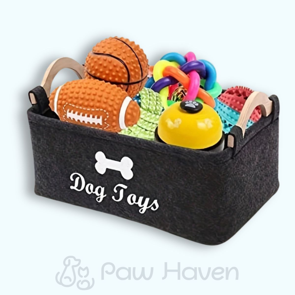 Felt Dog Toy Storage Box