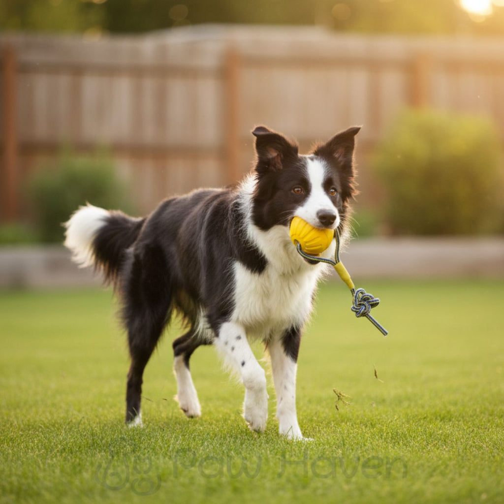 Durable Dog Chew Ball with Rope