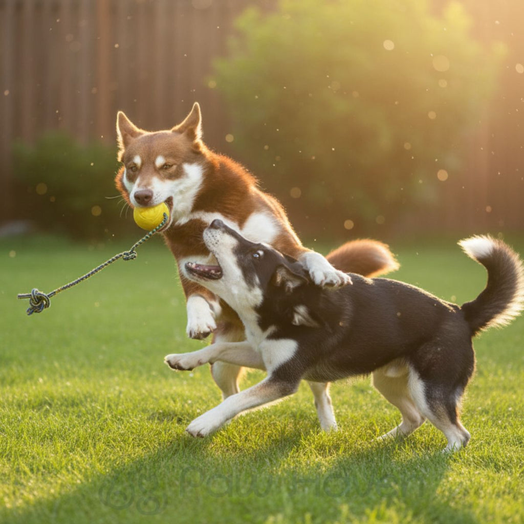 Durable Dog Chew Ball with Rope