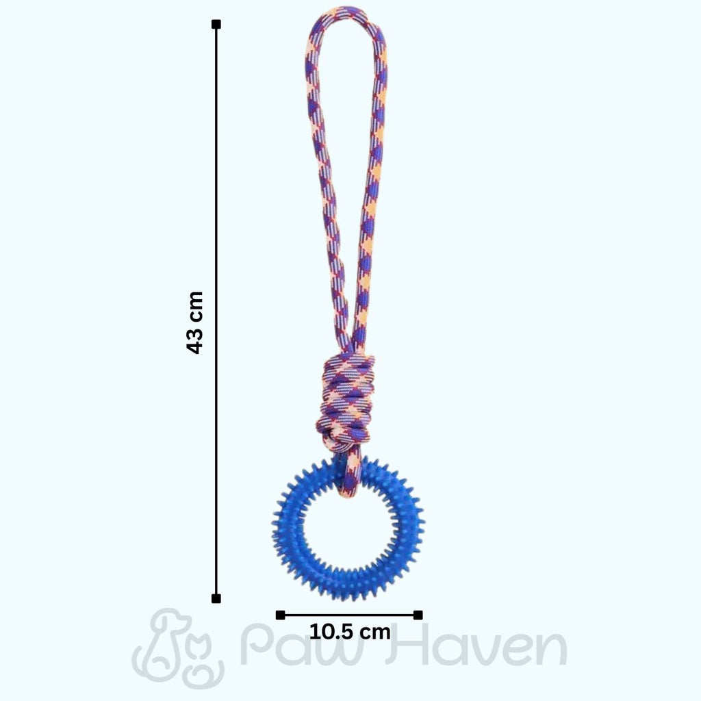 Interactive Dog Ring Toy with Rope