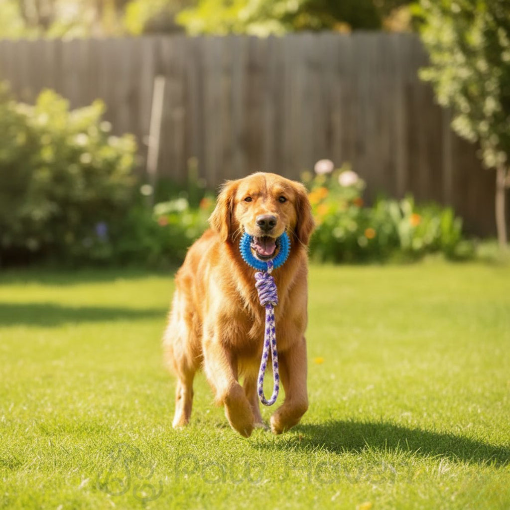 Interactive Dog Ring Toy with Rope