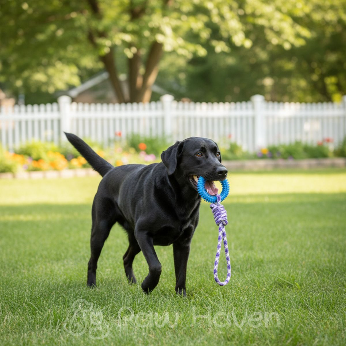 Interactive Dog Ring Toy with Rope